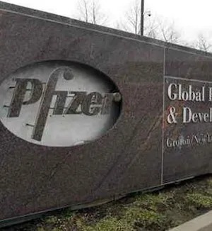 Pfizer Groton entry sign - courtesy of Pfizer